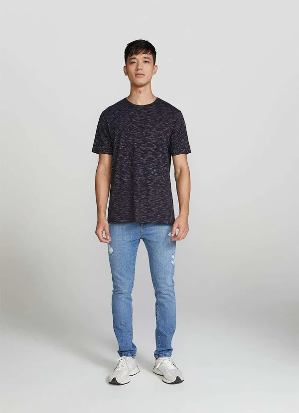 Hering - Camiseta Basica Masculina Regular em Flame Preto 6