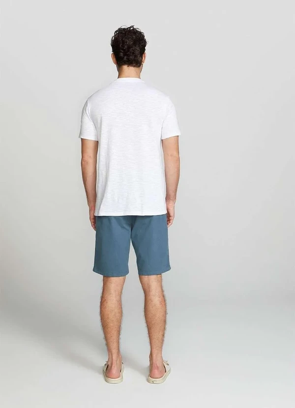 Hering - Camiseta Basica Masculina Slim em Flame Branco 4