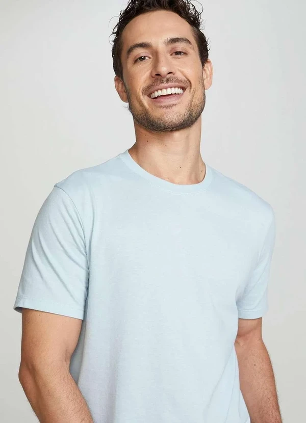 Hering - Camiseta Basica Unissex Mangas Curtas World Azul