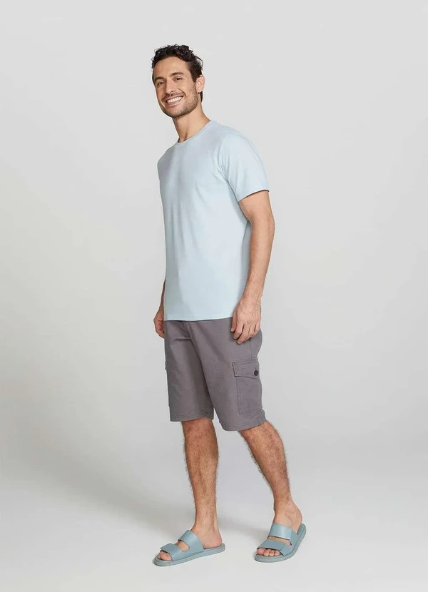 Hering - Camiseta Basica Unissex Mangas Curtas World Azul 4