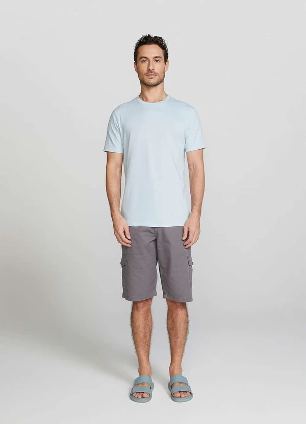 Hering - Camiseta Basica Unissex Mangas Curtas World Azul 6