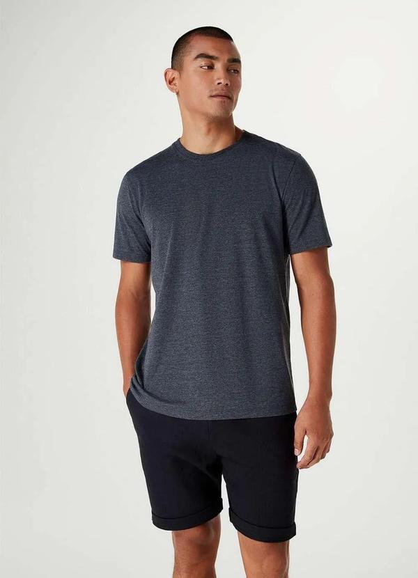 Hering - Camiseta Basica Unissex Mangas Curtas World Cinza