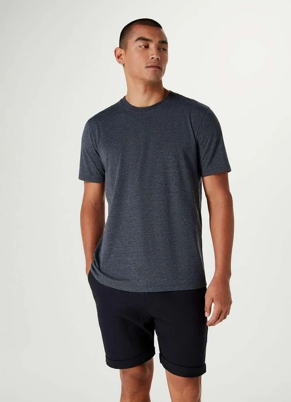 Hering - Camiseta Basica Unissex Mangas Curtas World Cinza