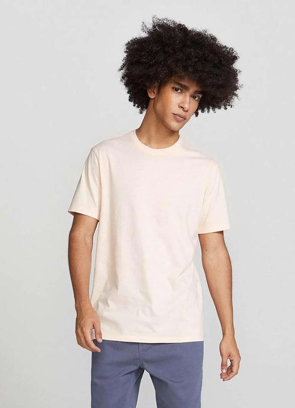 Hering - Camiseta Basica Unissex Mangas Curtas World Rosa