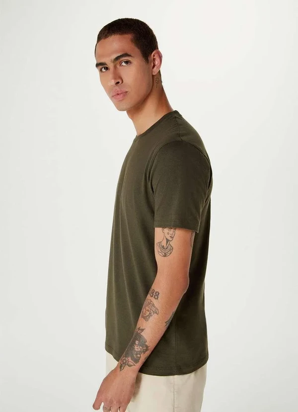 Hering - Camiseta Basica Unissex Mangas Curtas World Verde 2