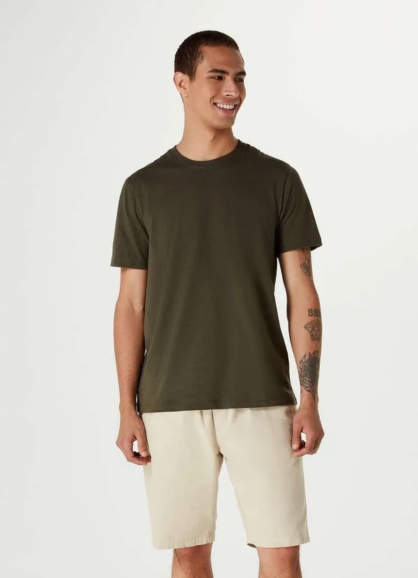Hering - Camiseta Basica Unissex Mangas Curtas World Verde 3