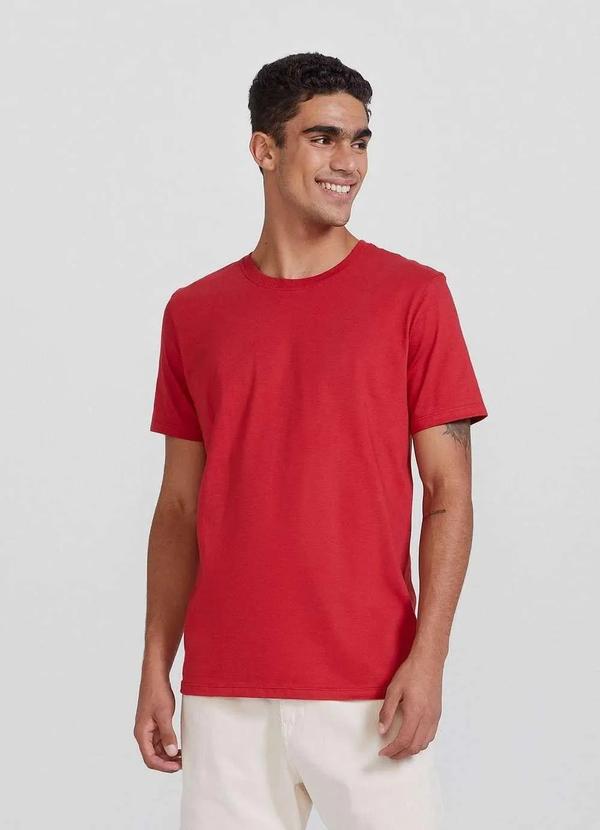 Hering - Camiseta Basica Unissex Mangas Curtas World Vermelho