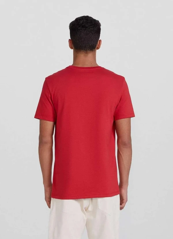 Hering - Camiseta Basica Unissex Mangas Curtas World Vermelho 3