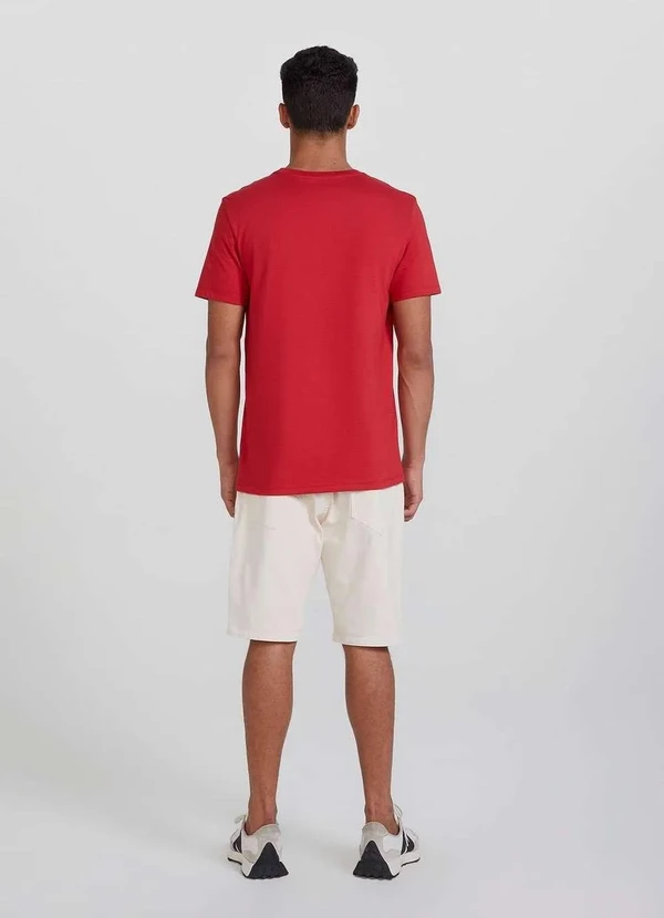 Hering - Camiseta Basica Unissex Mangas Curtas World Vermelho 4