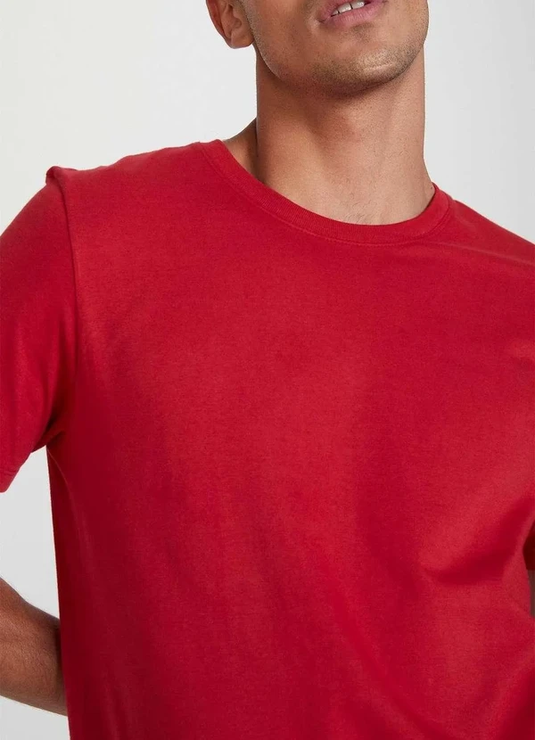 Hering - Camiseta Basica Unissex Mangas Curtas World Vermelho 6