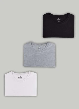 Hering - Kit com 3 Camisetas Masculinas Basicas - HERING