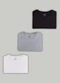 Hering - Kit com 3 Camisetas Masculinas Basicas Branco - variação: Multicores