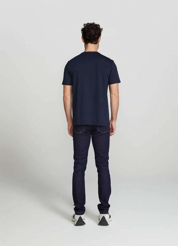 Hering - Camiseta Basica Masculina Manga Curta em Algodao Peruano Azul 6