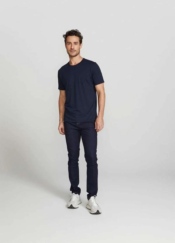 Hering - Camiseta Basica Masculina Manga Curta em Algodao Peruano Azul 7