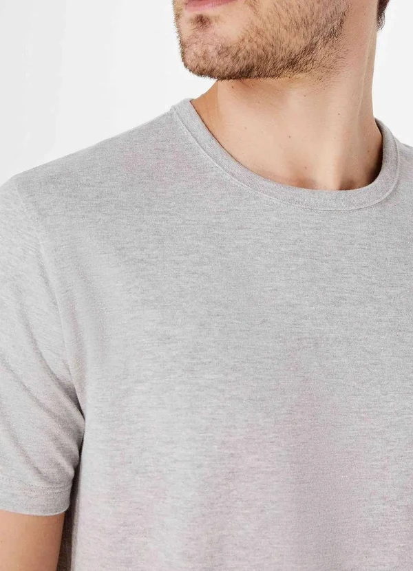 Hering - Camiseta Basica Masculina Manga Curta Slim Cinza 2