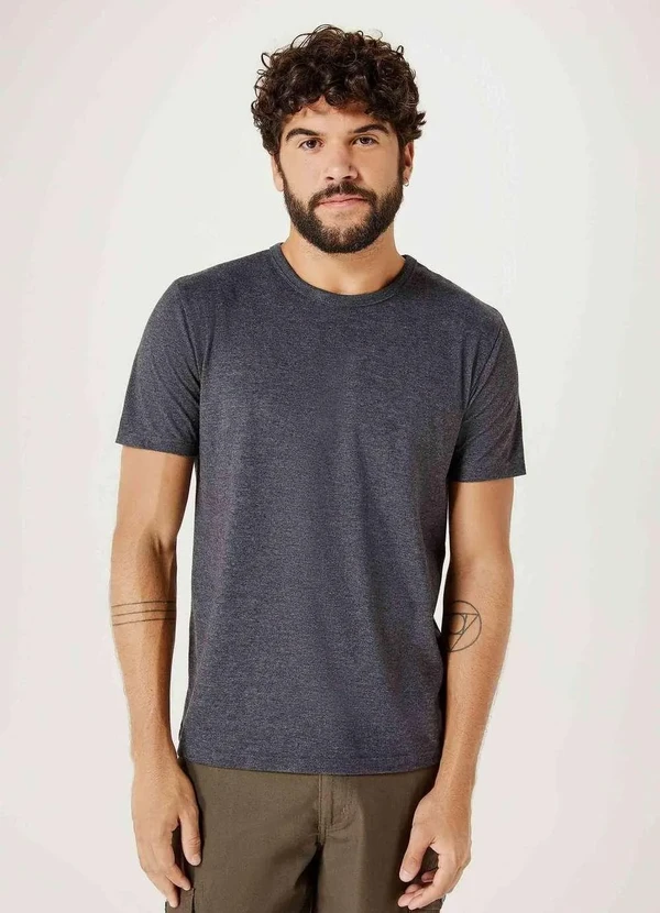 Hering - Camiseta Basica Masculina Manga Curta Slim Cinza 2