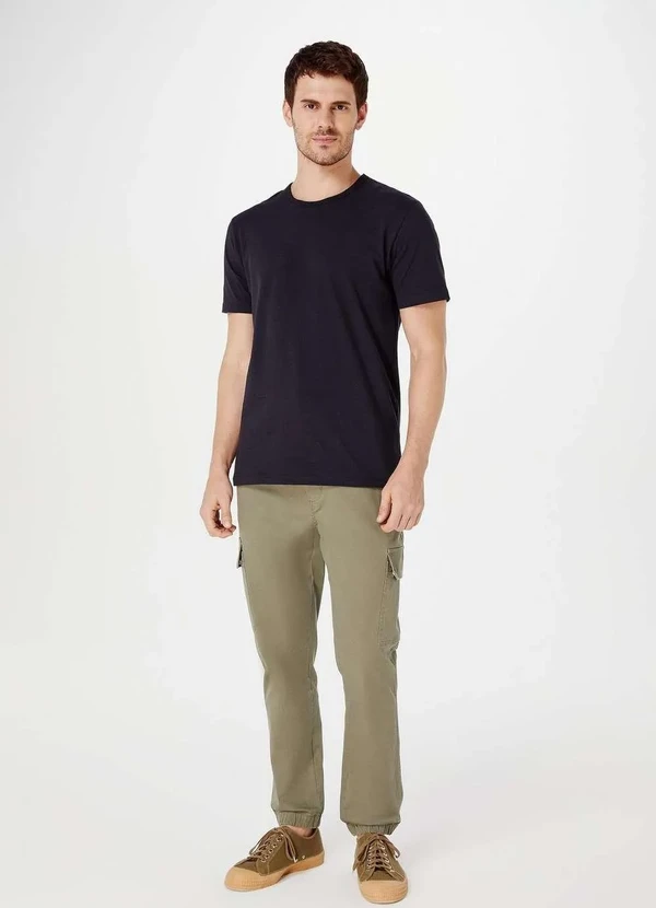 Hering - Camiseta Basica Masculina Manga Curta Slim Preto 4