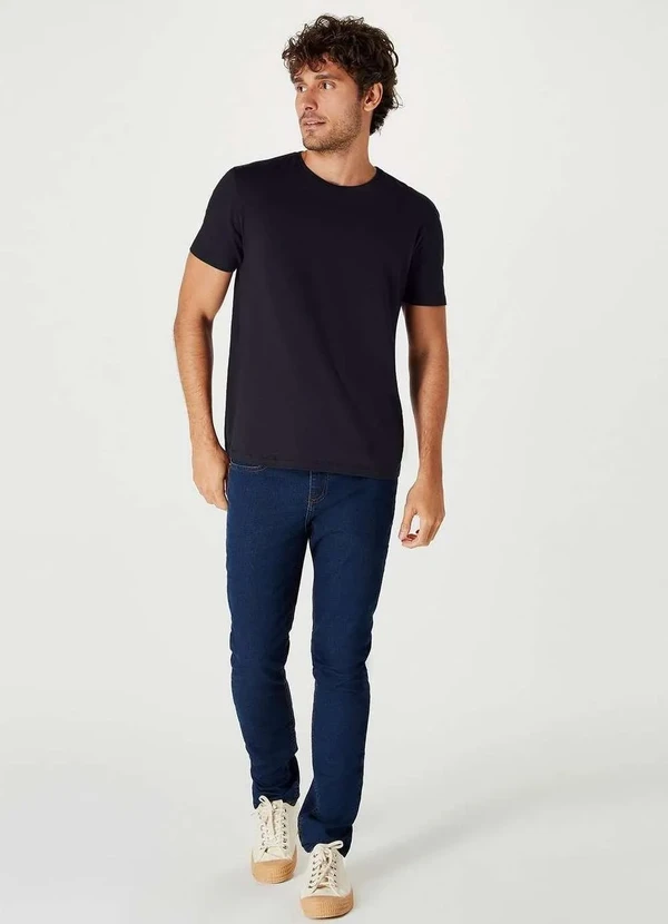 Hering - Camiseta Basica Masculina Manga Curta Slim Preto 4