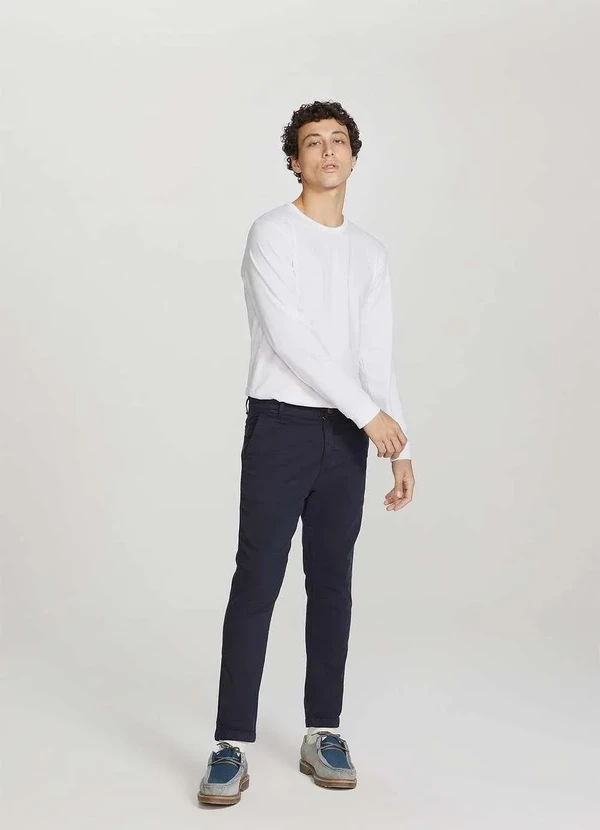 Hering - Camiseta Basica Masculina Slim Manga Longa Branco 10