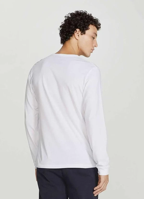 Hering - Camiseta Basica Masculina Slim Manga Longa Branco 3