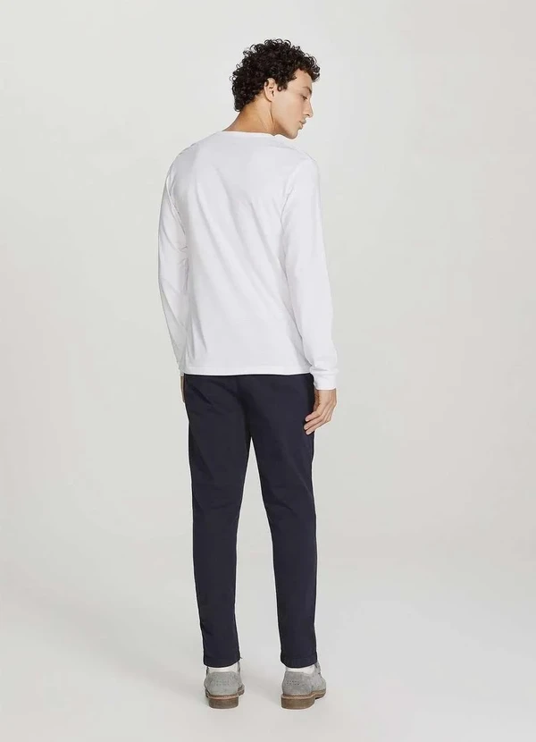 Hering - Camiseta Basica Masculina Slim Manga Longa Branco 4