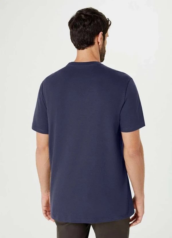 Hering - Camiseta Basica Masculina Super Cotton Azul 3