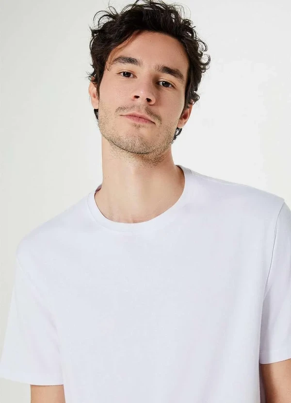 Hering - Camiseta Basica Masculina Super Cotton Branco 2