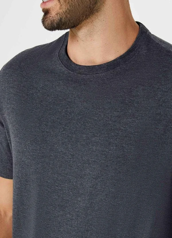 Hering - Camiseta Basica Masculina Super Cotton Cinza 4
