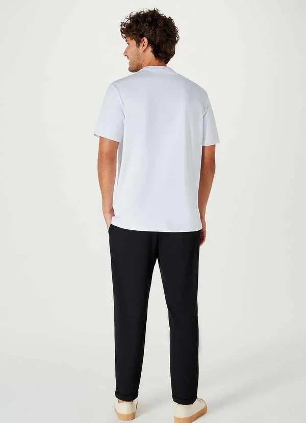 Hering - Camiseta Basica Masculina Super Cotton com Bolso Branco 3