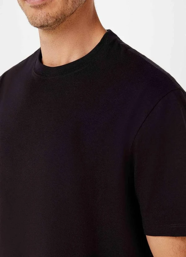 Hering - Camiseta Basica Masculina Super Cotton Preto 2