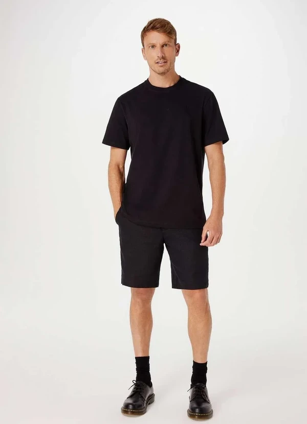 Hering - Camiseta Basica Masculina Super Cotton Preto 4