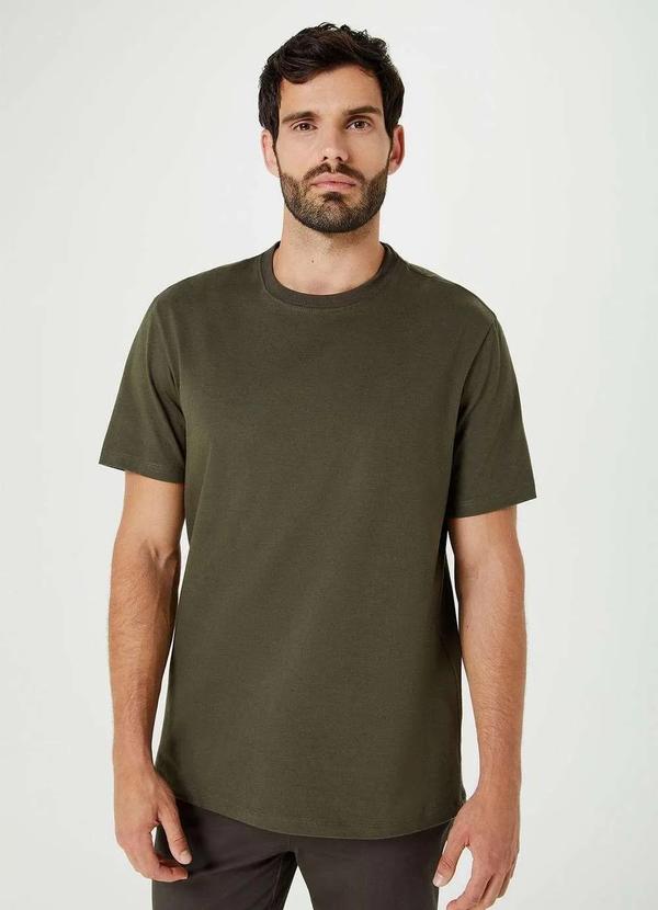 Hering - Camiseta Basica Masculina Super Cotton Verde