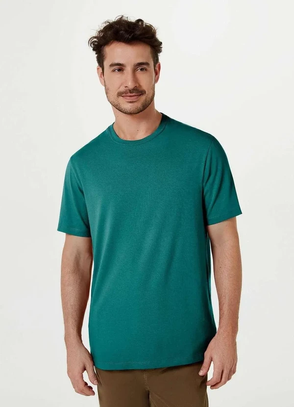 Hering - Camiseta Basica Masculina Super Cotton Verde