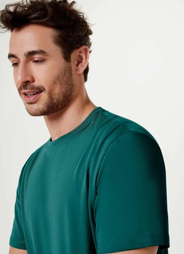 Hering - Camiseta Basica Masculina Super Cotton Verde 2