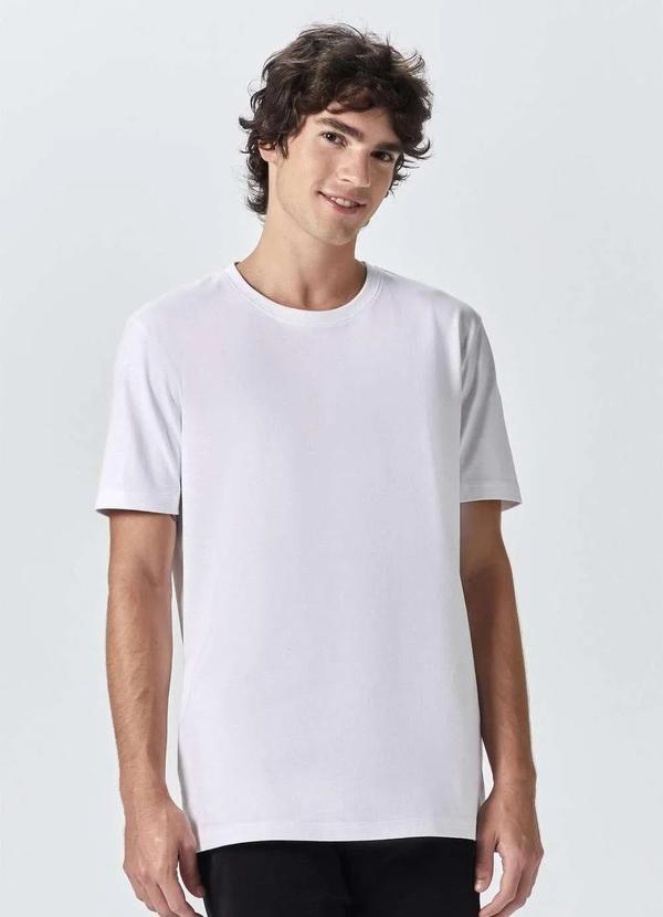 Hering - Camiseta Masculina Manga Curta Comfort Branco