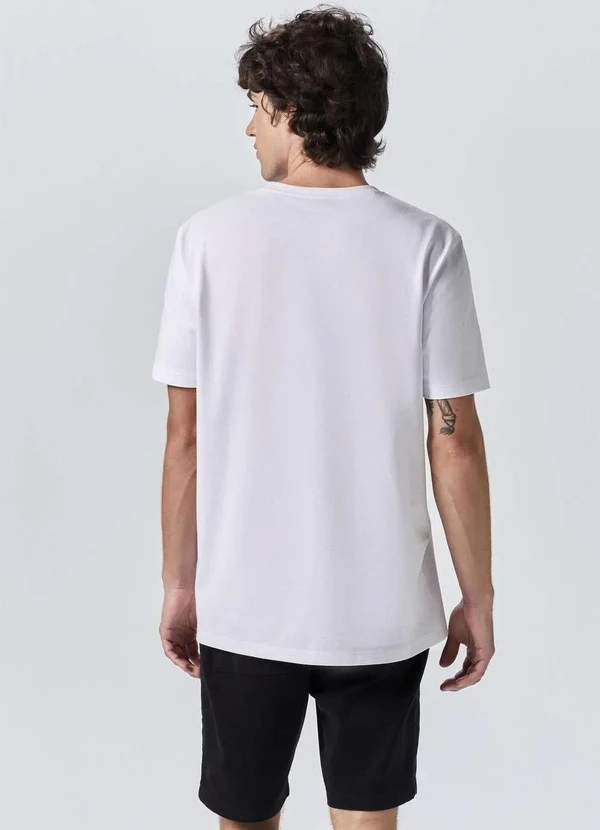 Hering - Camiseta Masculina Manga Curta Comfort Branco 3
