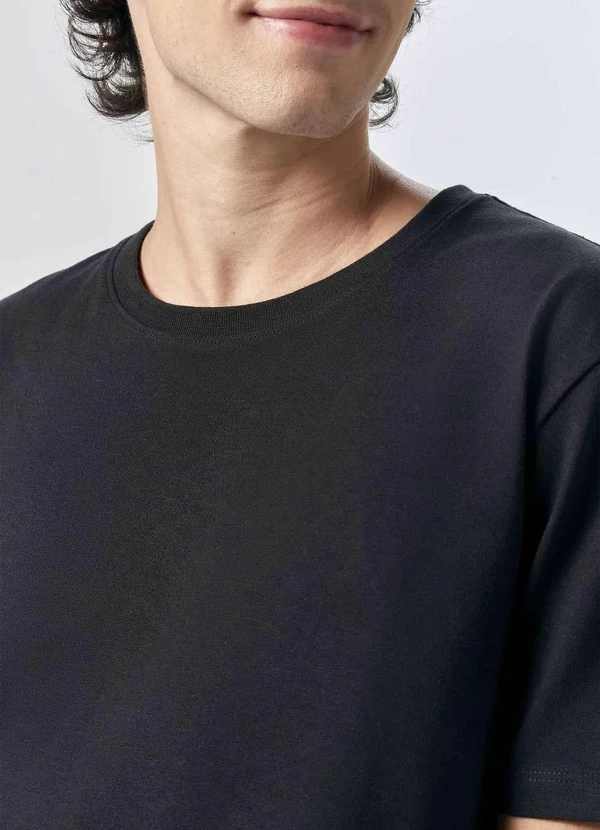 Hering - Camiseta Masculina Manga Curta Comfort Preto 4