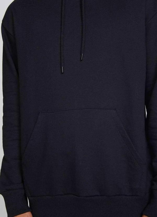 Hering - Blusao Basico Masculino de Moletom Peluciado com Capuz Preto 5