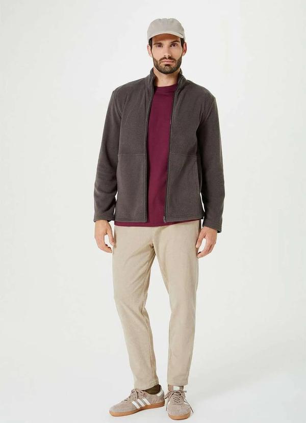 Hering - Jaqueta Masculina em Fleece Verde