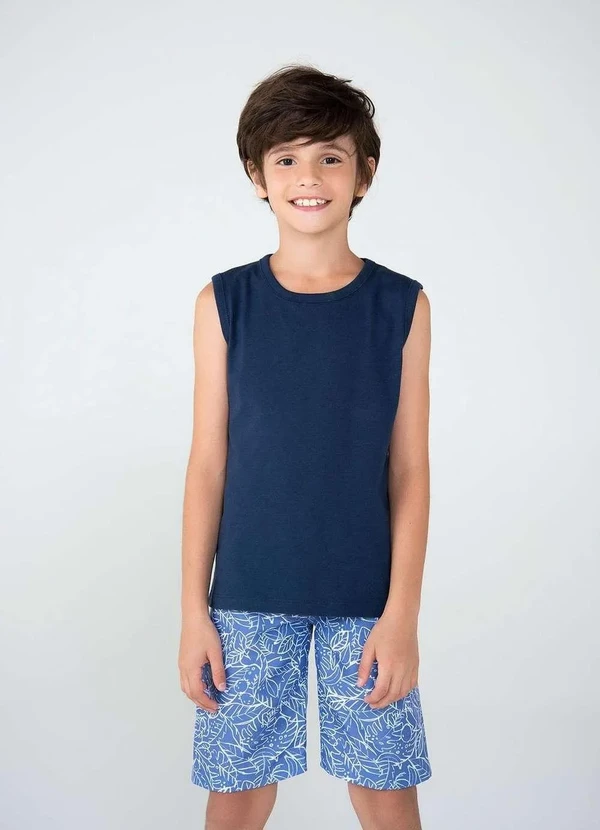 Hering - Regata Basica Infantil Menino Modelagem Tradicional Azul 2
