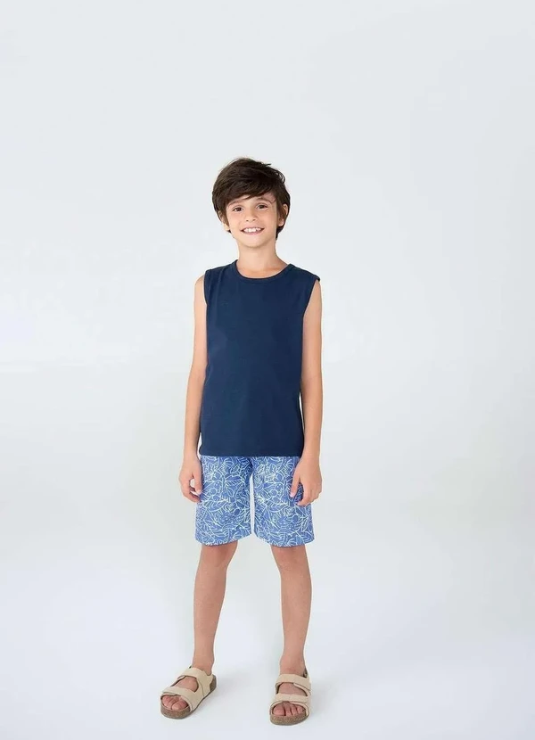 Hering - Regata Basica Infantil Menino Modelagem Tradicional Azul 3