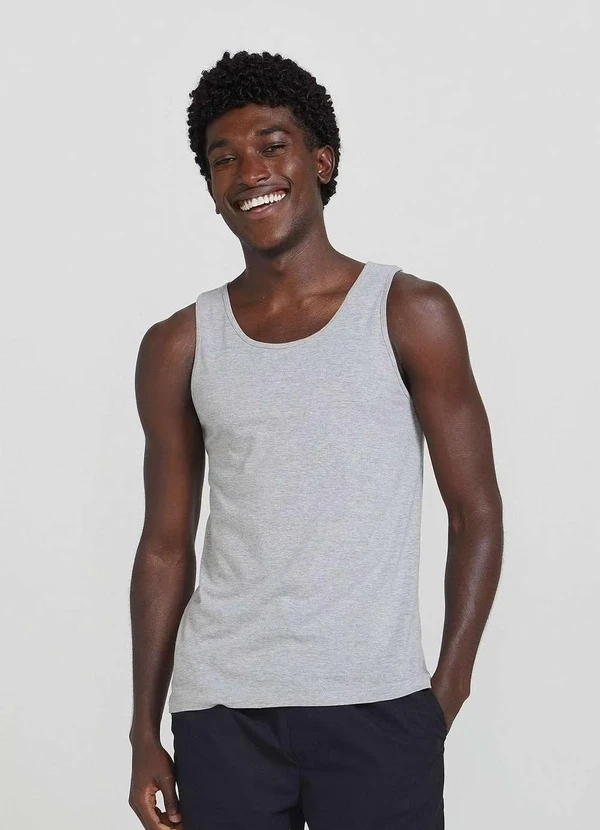 Hering - Regata Basica Masculina Slim Cinza 2