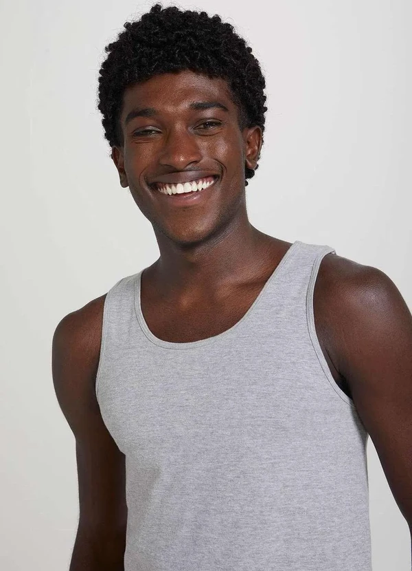 Hering - Regata Basica Masculina Slim Cinza 6