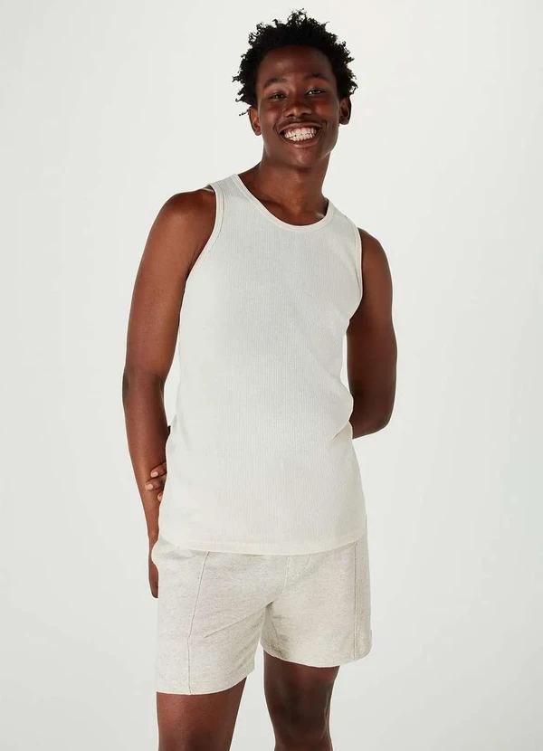 Hering - Regata Basica Masculina Slim em Ribana Bege