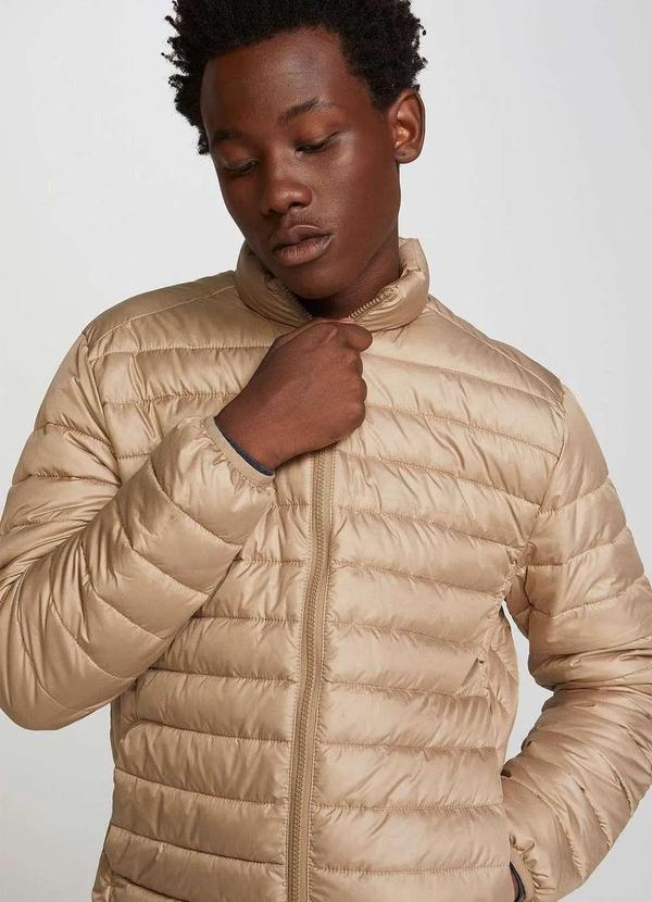 Hering - Jaqueta Basica Masculina Puffer Comfort Marrom