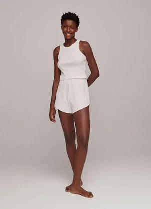 Hering - Pijama Feminino Curto Basico em Ribana - HERING