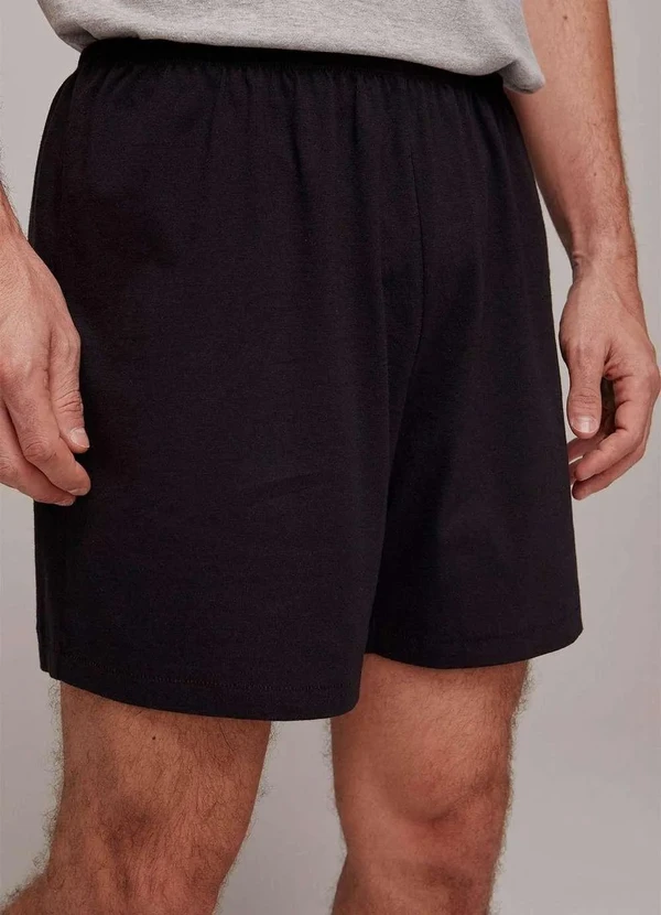 Hering - Pijama Masculino Curto em Malha Cinza 5