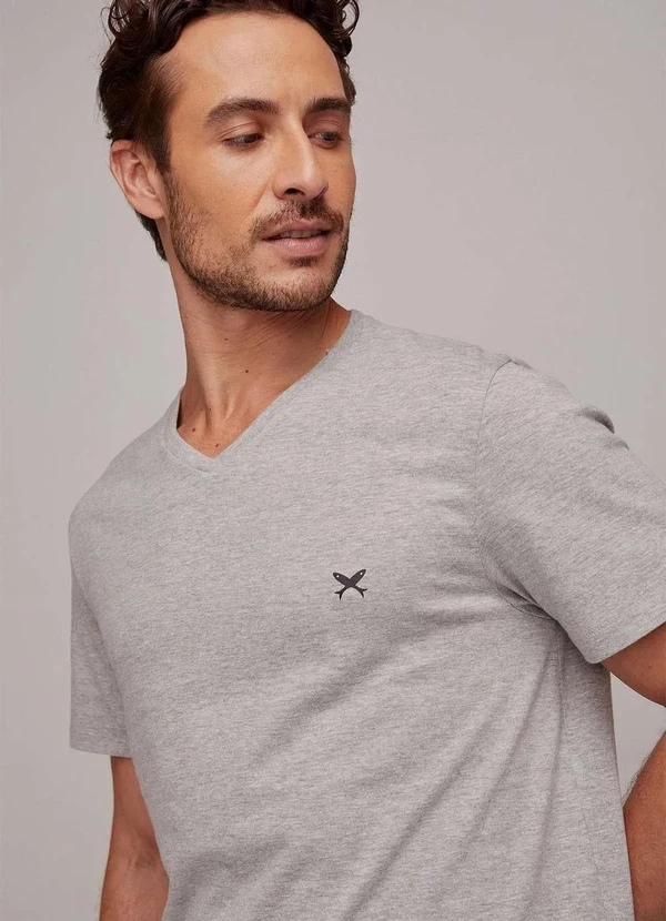 Hering - Pijama Masculino Curto em Malha Cinza 3