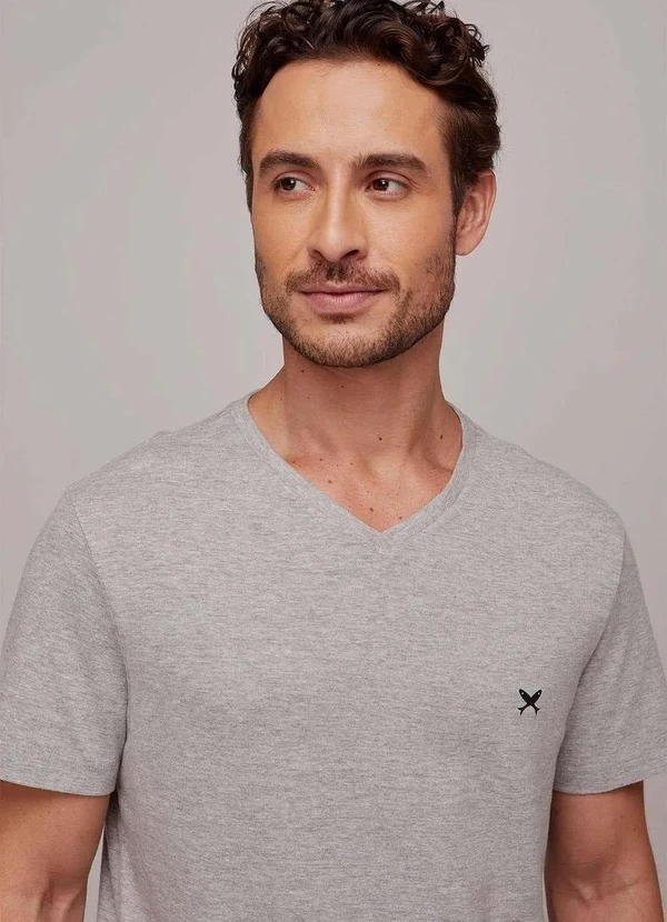 Hering - Pijama Masculino Curto em Malha Cinza 2