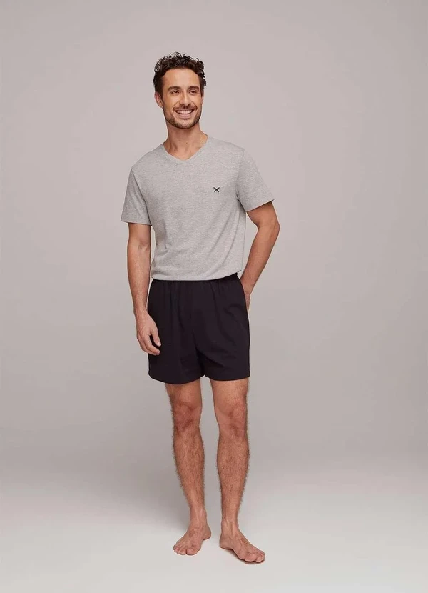Hering - Pijama Masculino Curto em Malha Cinza 7